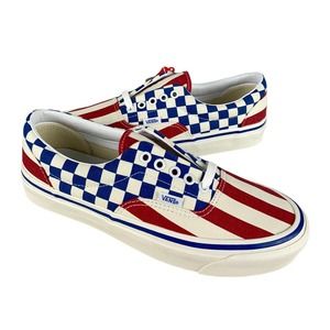 NEW Vans Era 95 DX Anaheim Factory Skate Shoes Check Stripe Red Blue Mens Size 8